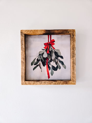 9x9 Sublimated Mistletoe sign.
