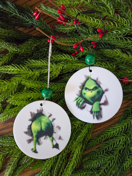 Green Character Ornament -Assorted