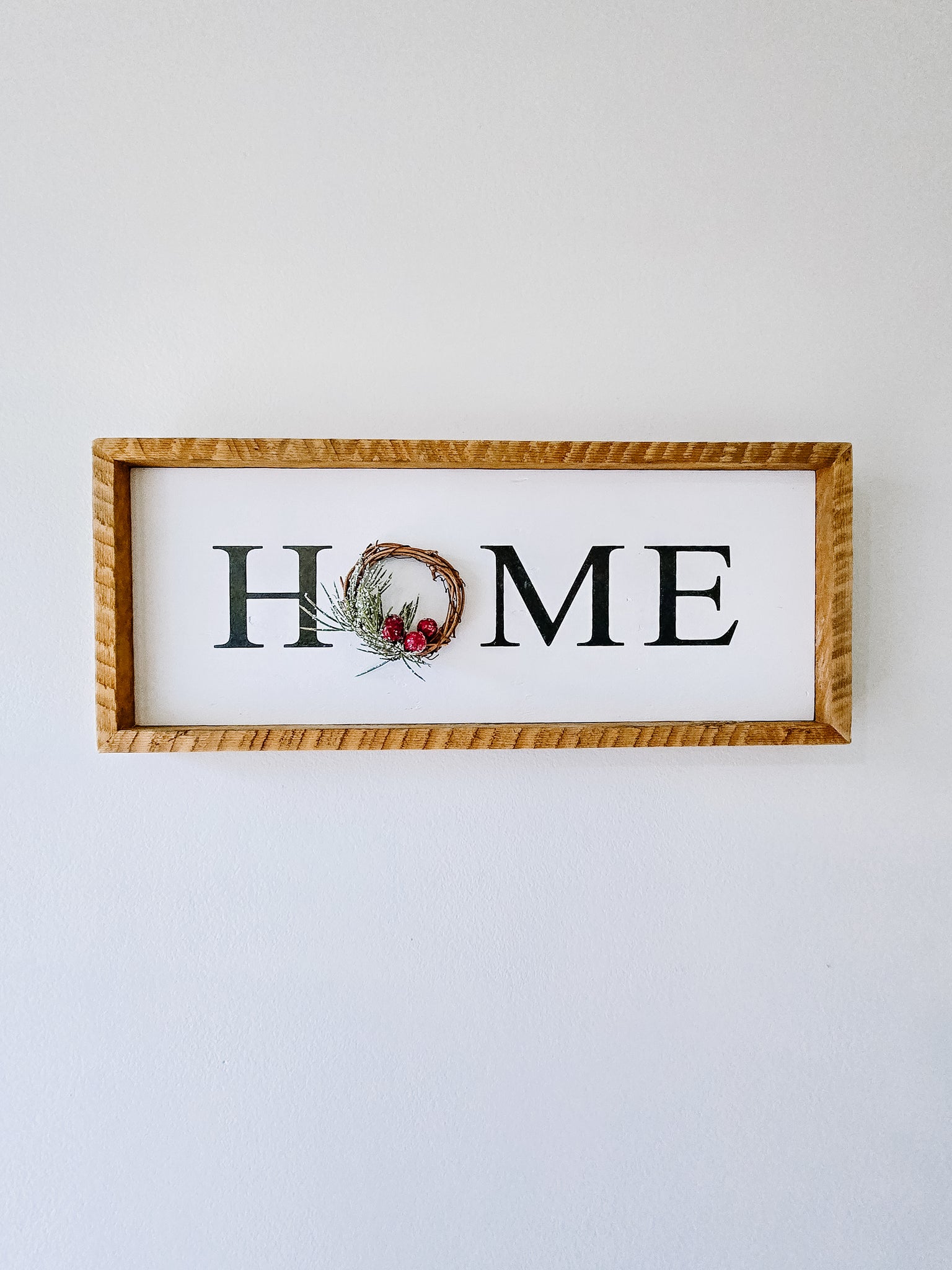 7x17" Home wreath Sign