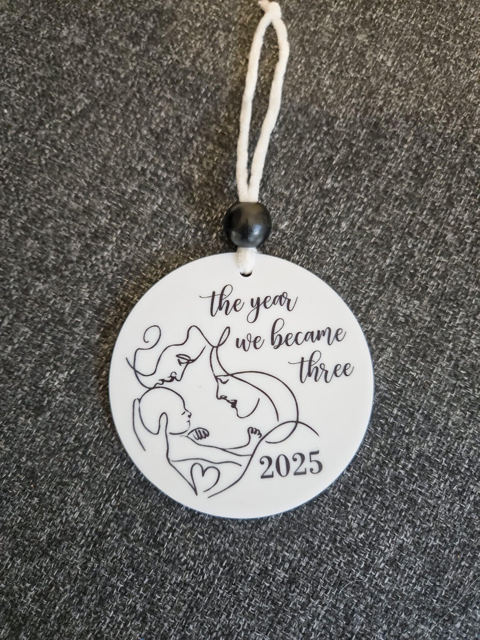 Keepsake Ornament- The year we became three 2025