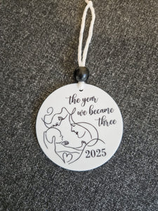Keepsake Ornament- The year we became three 2025