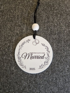 Keepsake Ornament- Married 2025