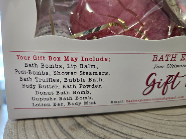 Large Valentine bath gift box with bow