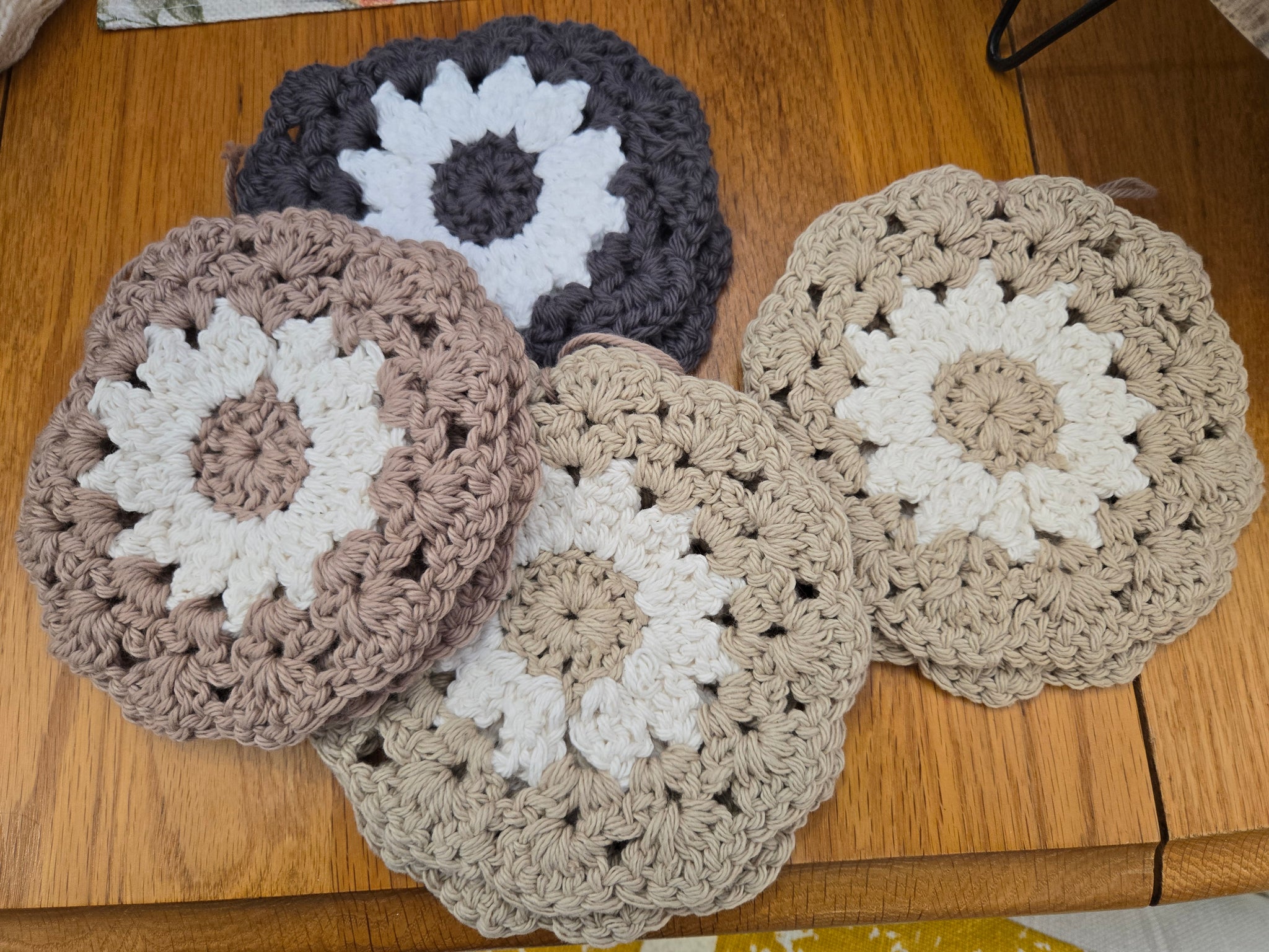 Knit coasters- Set of 2