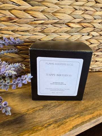 Happy Birthday Soy Wax Jar Candle - 2 Sizes