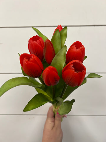 12'' Real Touch Red Tulips