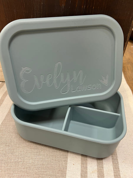 Engraved Single Compartment Lunch Box - 6 colour Options