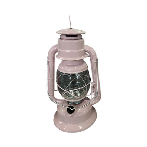 Pink Metal Lantern, LED w/Dimmer Battery Operated