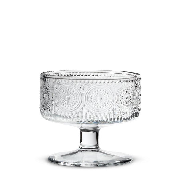 Embossed Circle Pedestal Small Bowl - Dish
