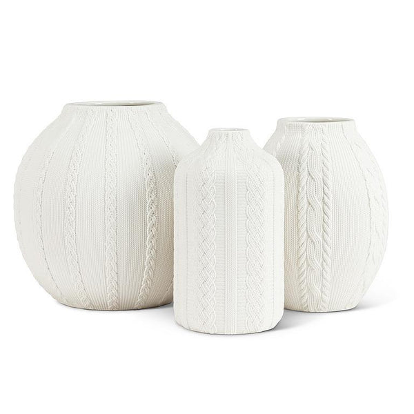 Knit & Cabled Slim Vase