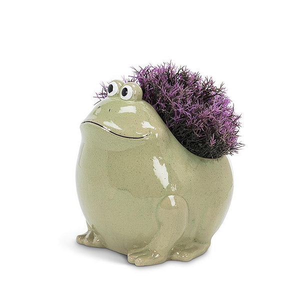Lg Sitting Frog Planter