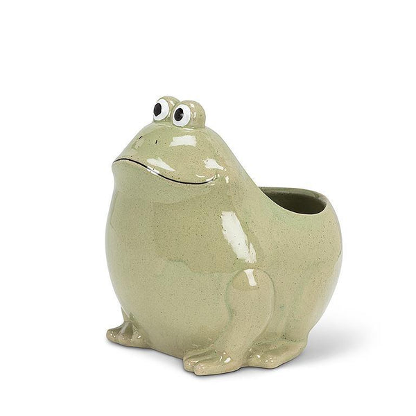 Lg Sitting Frog Planter