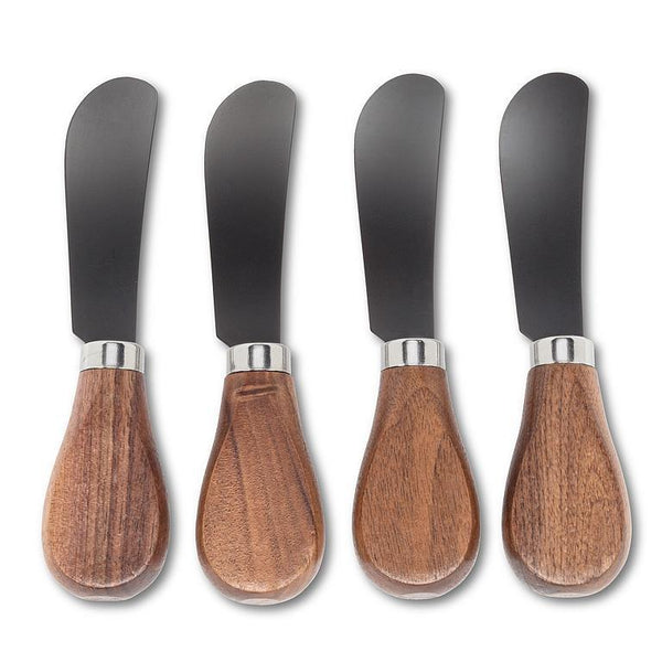 Walnut Handled Pate Spreaders - Set of 4