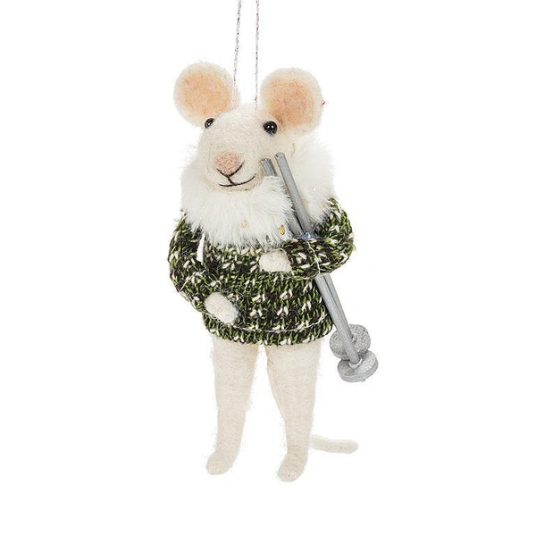 Winter Mouse Ornament - 2 Assorted