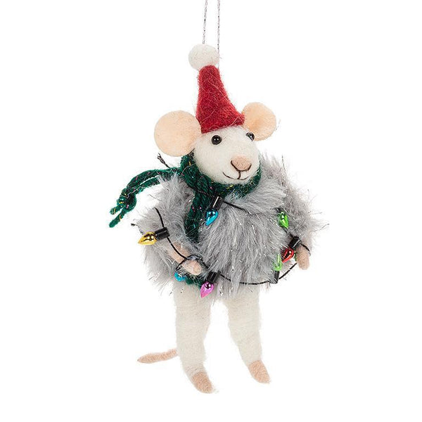Winter Mouse Ornament - 2 Assorted