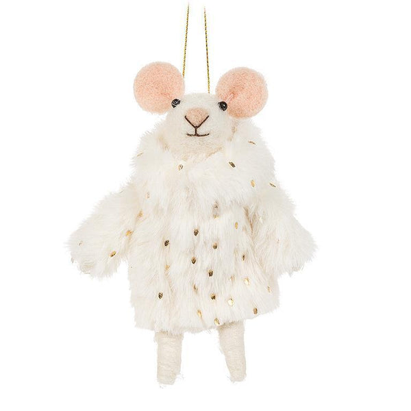 Fancy Winter Mouse Ornament
