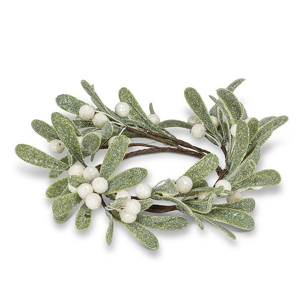 Mistletoe Candle Ring Wreath
