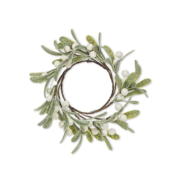 Mistletoe Candle Ring Wreath