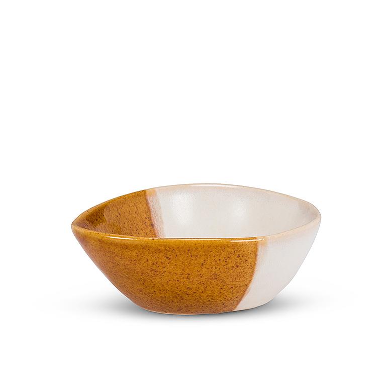 Tri-Colour Mini Teardrop Bowl - White