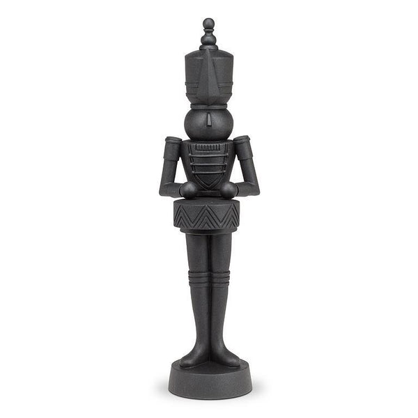 Large Black Standing Soldier with Drum Nutcracker