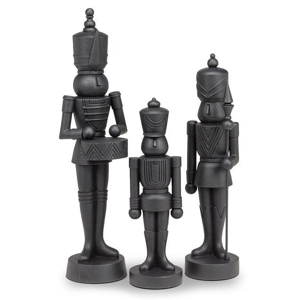Large Black Standing Soldier with Drum Nutcracker