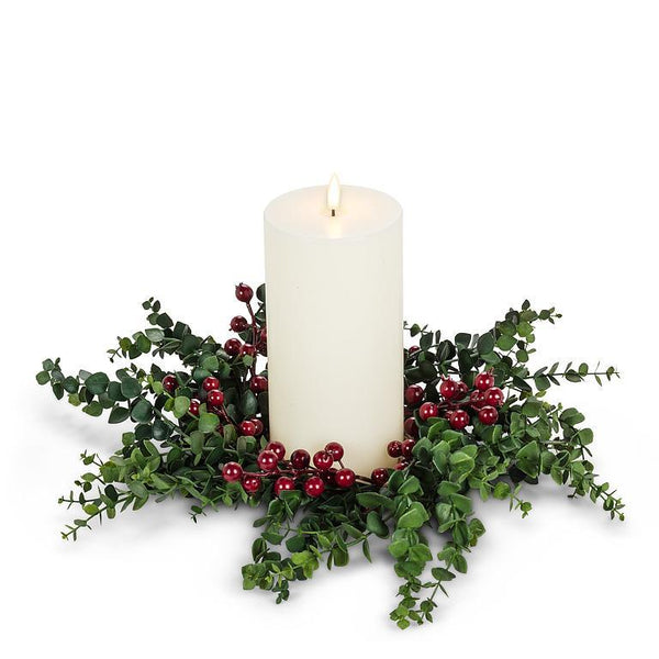 Eucalyptus & Berries Wreath Candle Ring