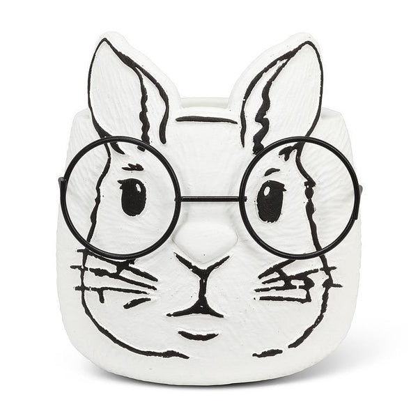 Large Bunny Planter W/Glasses