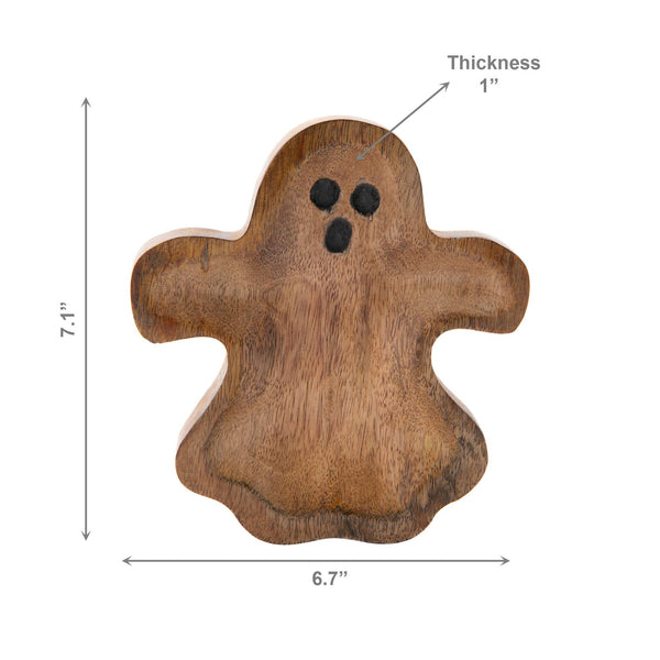 MANGO WOOD SHAPED SERVING TRAY (GHOST)