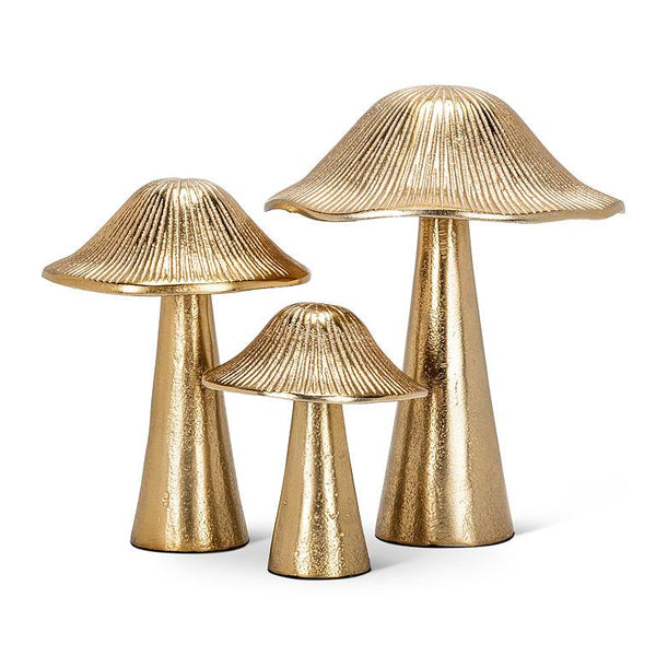 Large Ribbed Mushroom - Gold