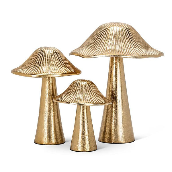 Small Ribbed Mushroom - Gold