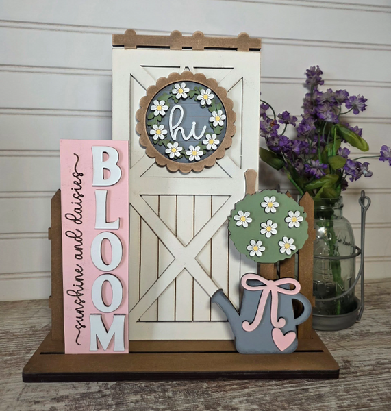 12" Standing Farmhouse Barn Door  - Interchangeable