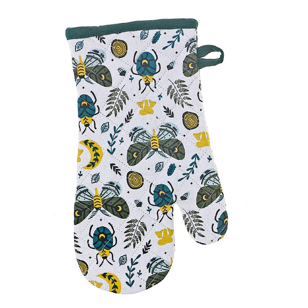Cotton Oven Mitt Butterfly & Beetle
