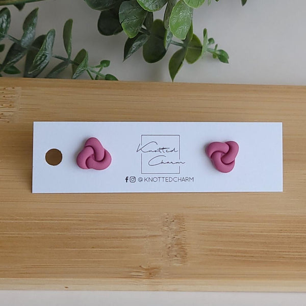 Knot Style Earring Studs - Assorted Colours
