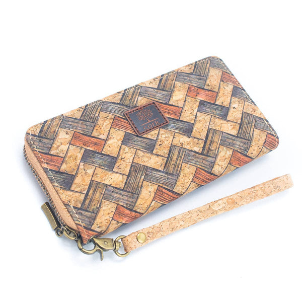 Various patterns natural cork women zipper card wallet BAG-2: A