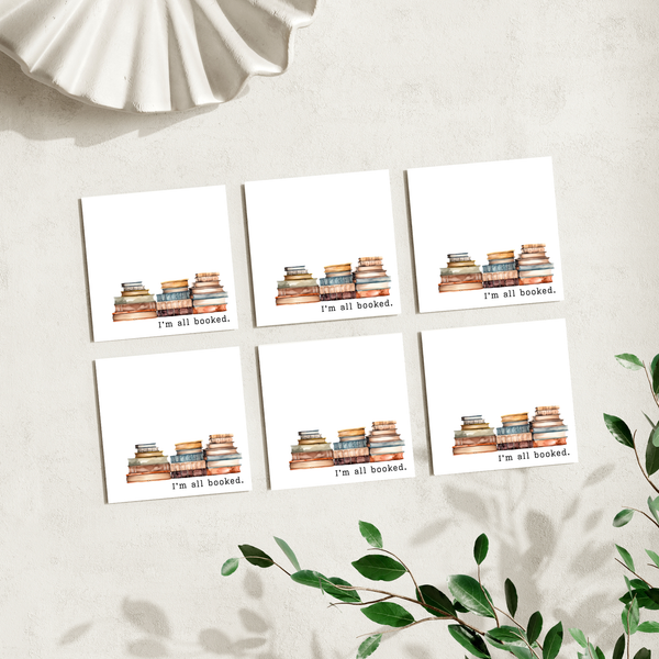 I'm All Booked Book Lover's 50 Sheet Post-It Notepad