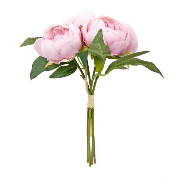 Artificial Peony Bouquet - White