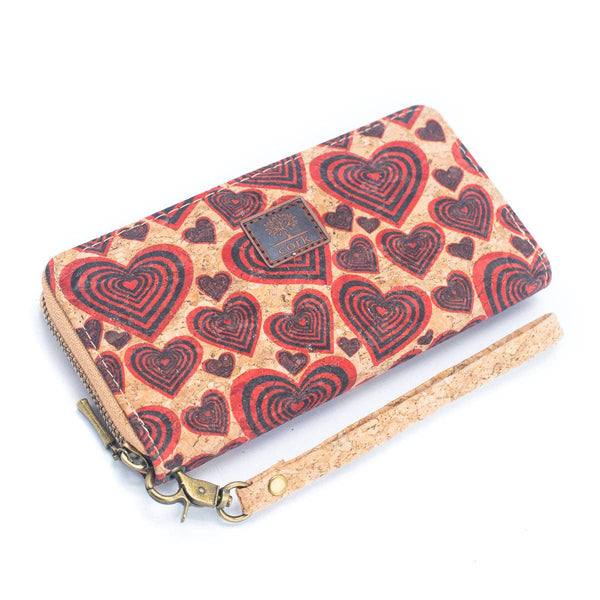 Various patterns natural cork women zipper card wallet BAG-2: J