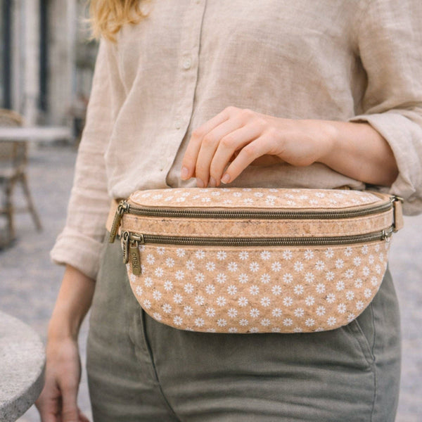 Cork Waist Bag with Double Zipper BAG-2379: C
