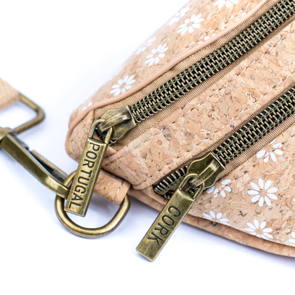Cork Waist Bag with Double Zipper BAG-2379: A
