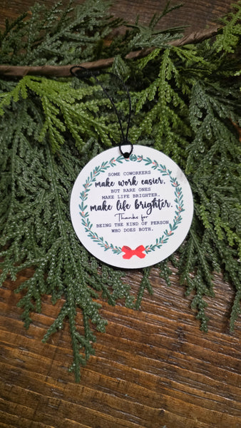 Christmas Coworker Ornament -Assorted