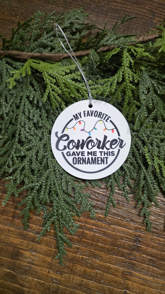 Christmas Coworker Ornament -Assorted