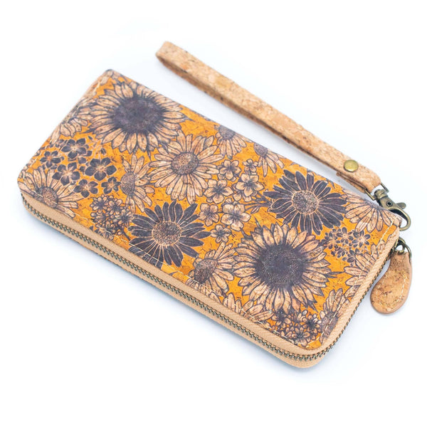 Various patterns natural cork women zipper card wallet- Vegan Cork Wallet BAG-2216: A