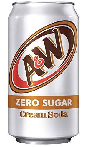 A&W Cream soda Zero Sugar, 12 FL OZ cans