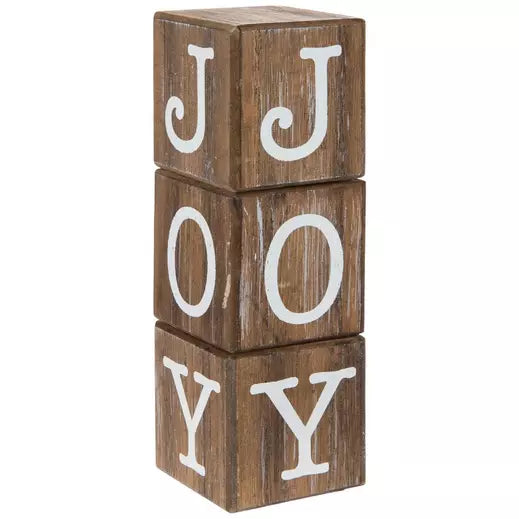 Joy Stacked Wood Decor