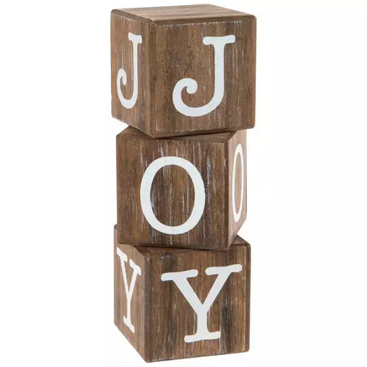 Joy Stacked Wood Decor