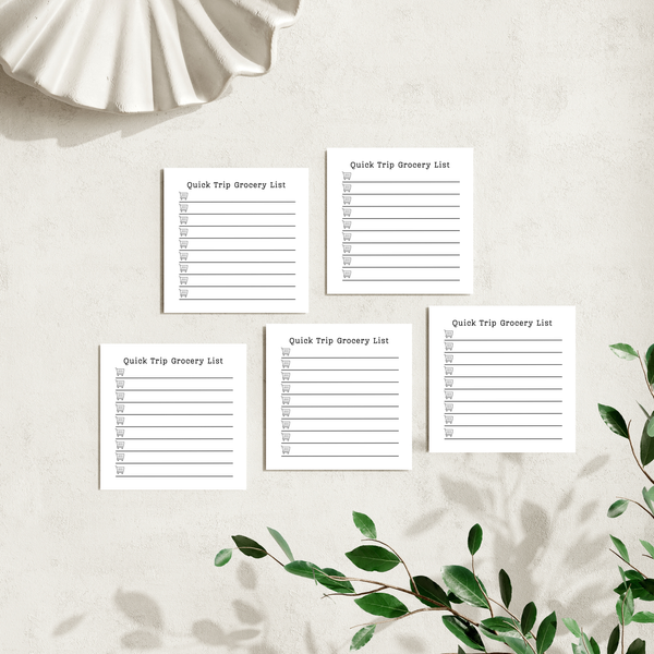 Quick Trip Grocery List: 50 Sheet Post-It Note Notepad