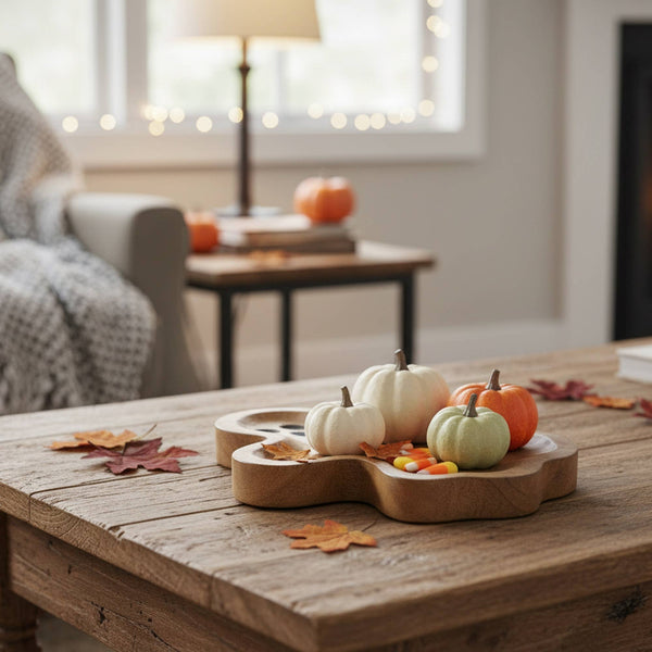 MANGO WOOD SHAPED SERVING TRAY (GHOST)