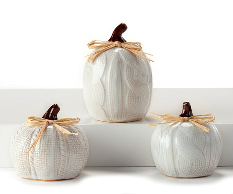Ceramic Pumpkin - 3 Assorted Styles