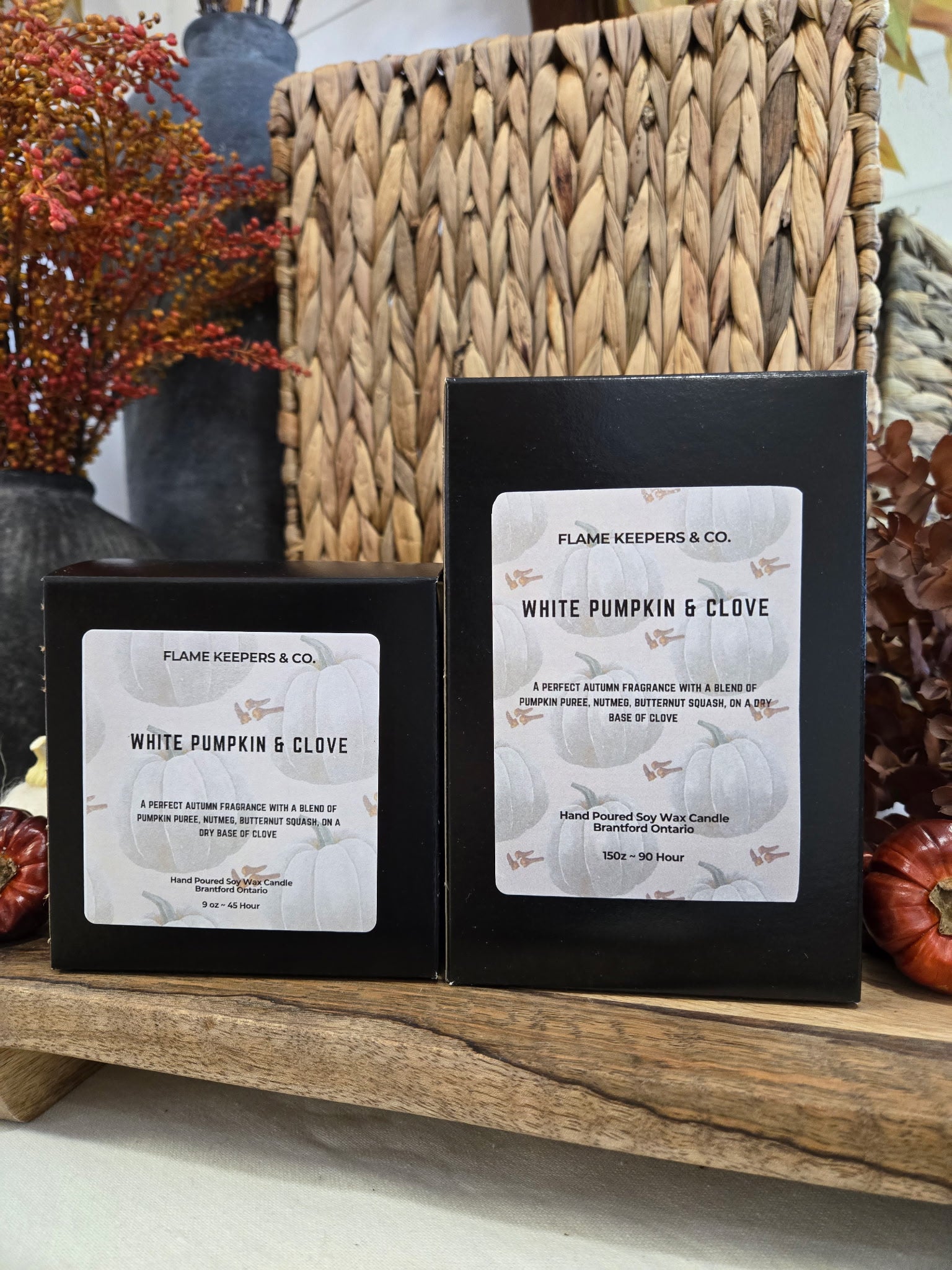 White Pumpkin & Clove Soy Wax Candle - 2 Sizes