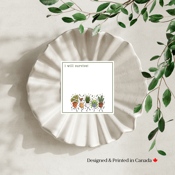 Funny Plants: 50 Sheet Post-It Note Notepad